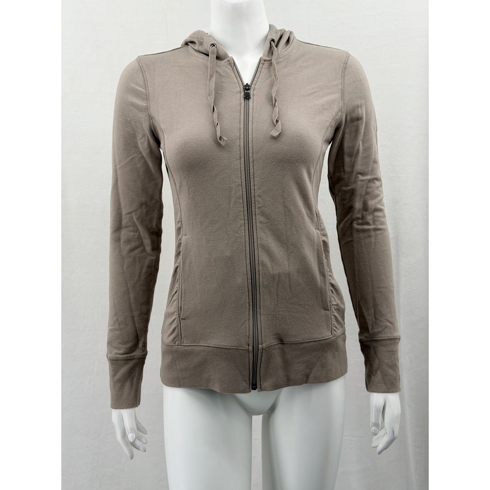 Tek Gear Jacket Womens Small Tan Hoodie Full Zip Athleisure Athletic Neutral Gym